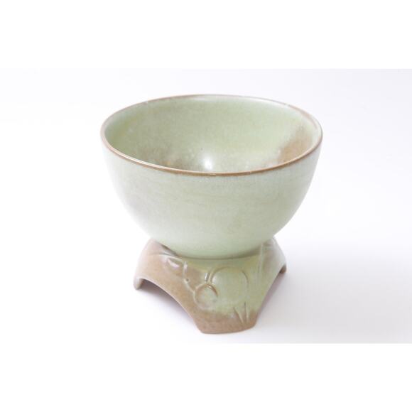 Francoma, Bowl, green, Pottery, Ceramic, Kitchen, Home, Interior, Decor, 5" - Picture 1 of 4